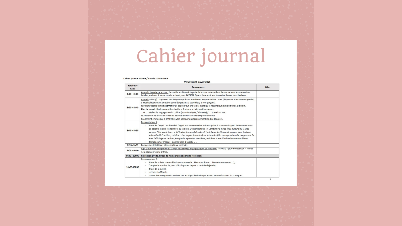 cahier journal