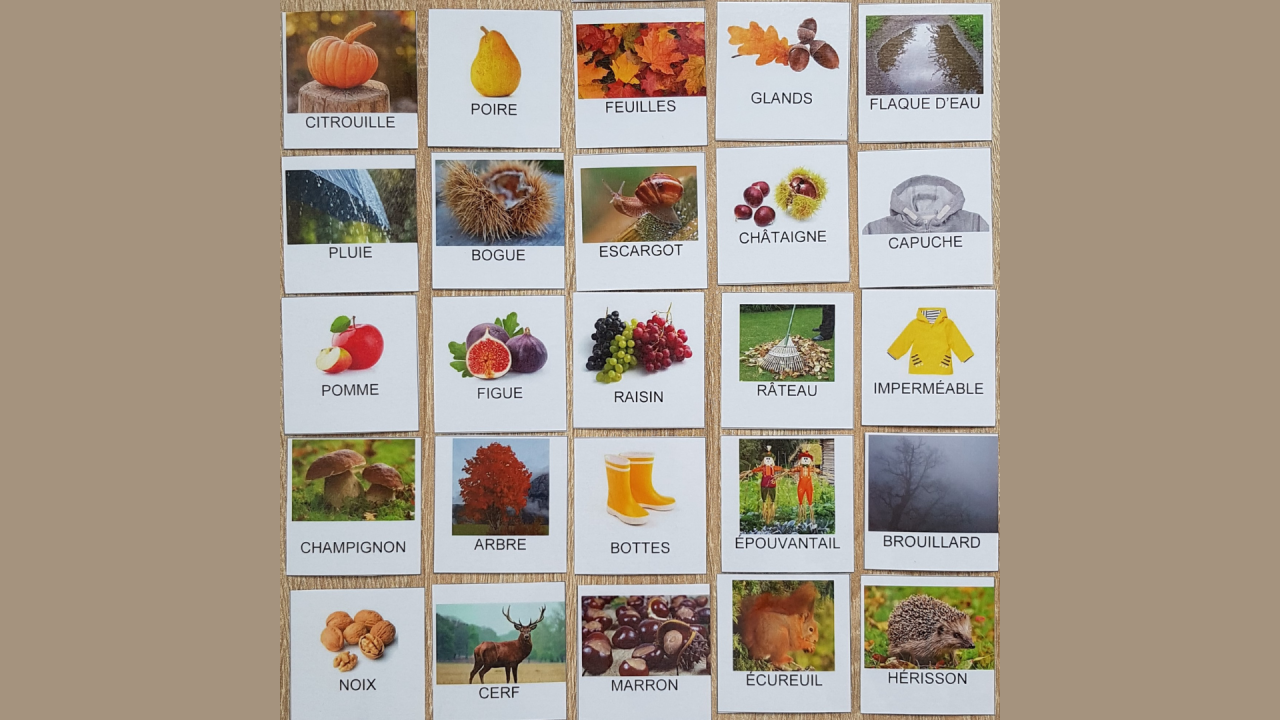 loto de l'automne cartes automne