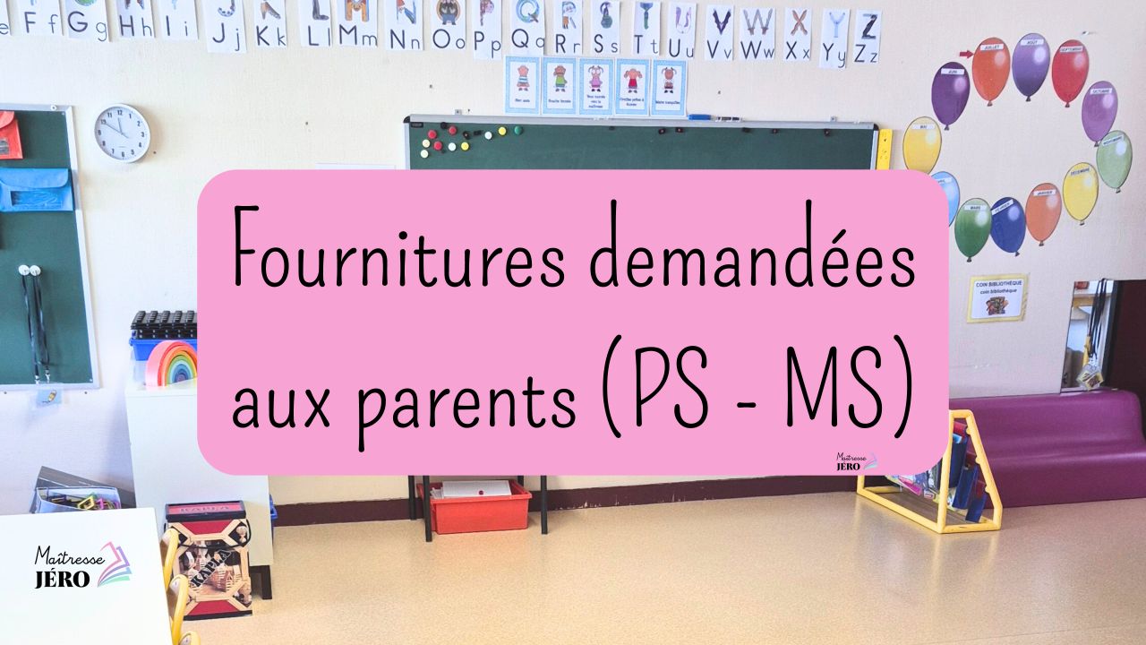 Fournitures maternelle PS-MS