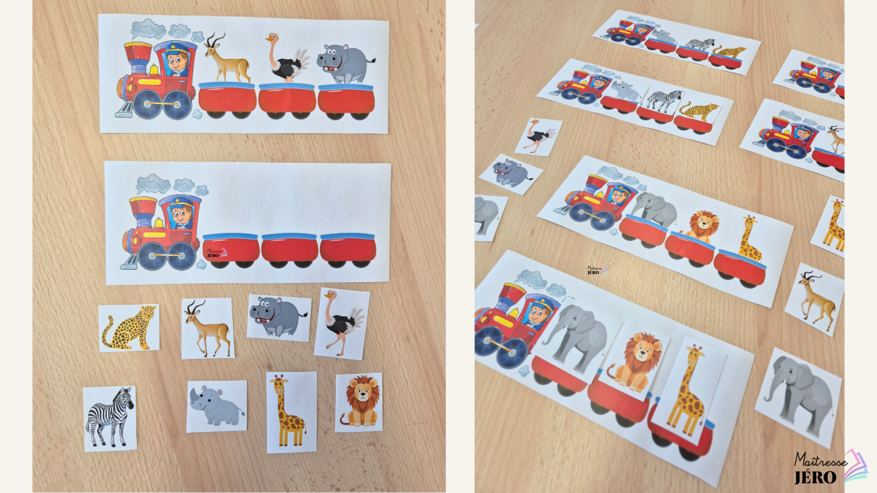 petits trains position des animaux savane PS
