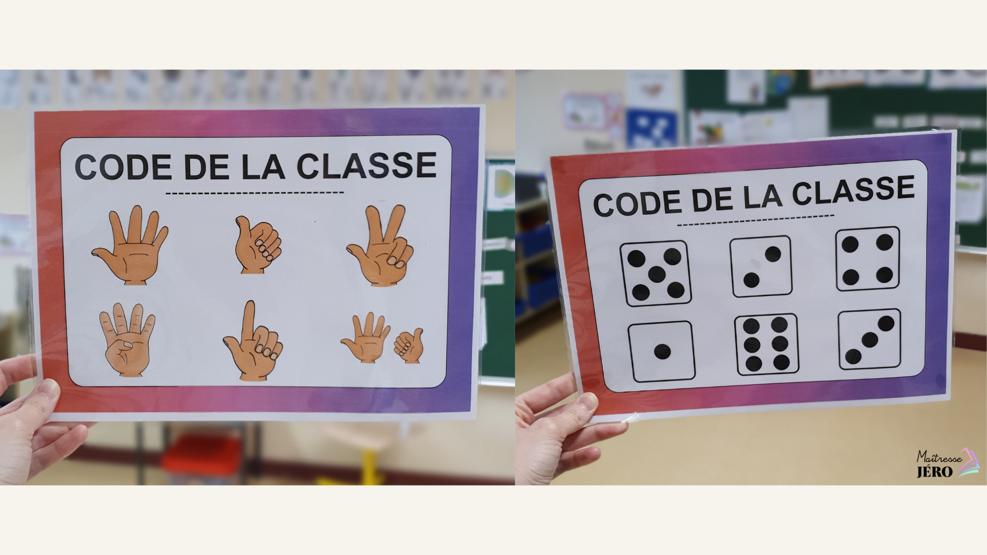 Affiches code de la classe PS-MS