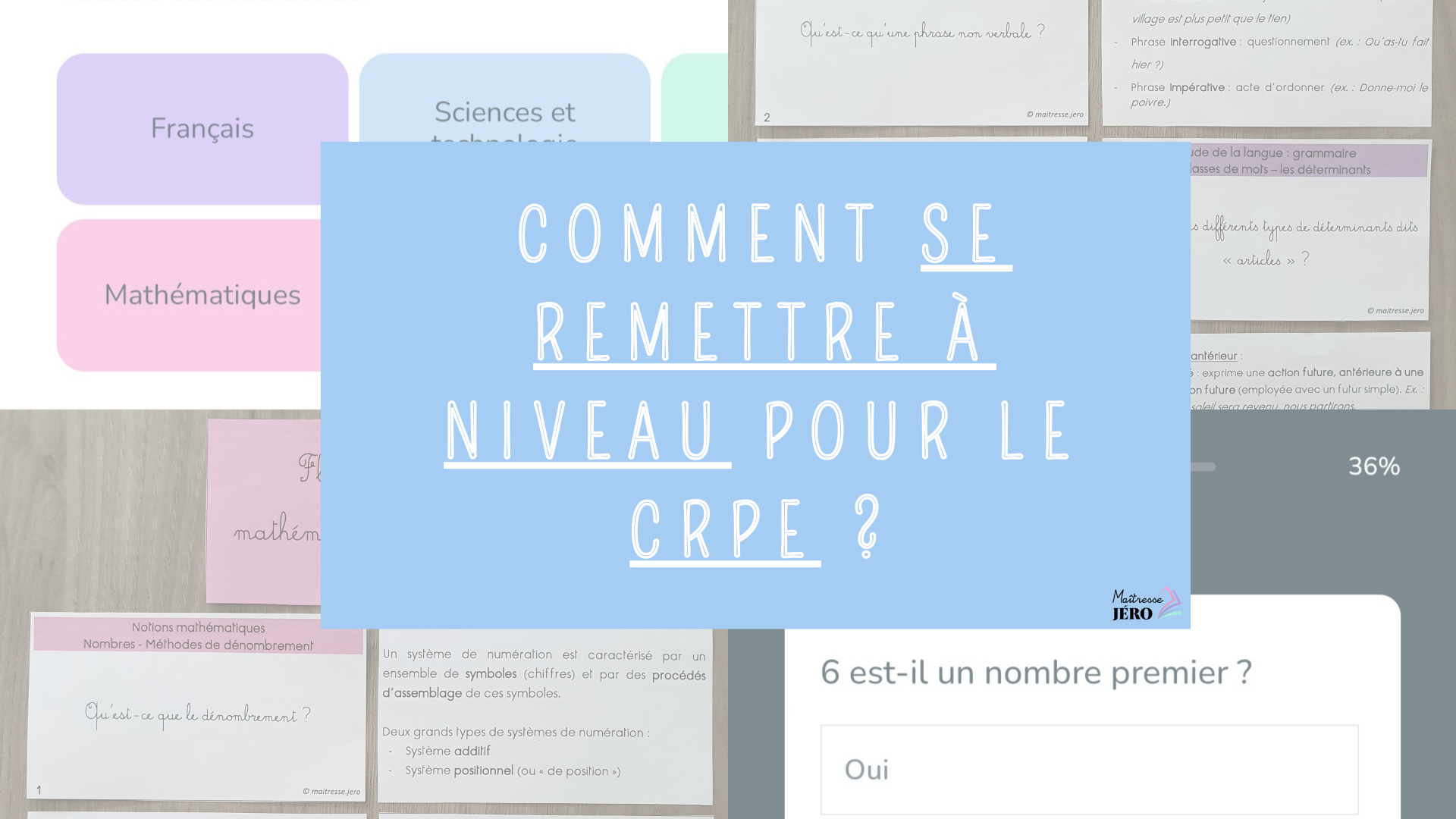 Se remettre à niveau pour le CRPE