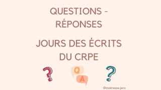 Questions-réponses écrits CRPE