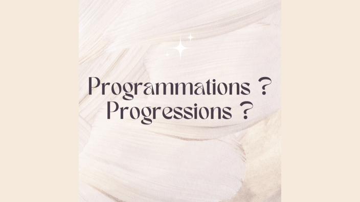 Programmations progressions