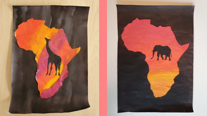 arts Afrique girafe étape 5