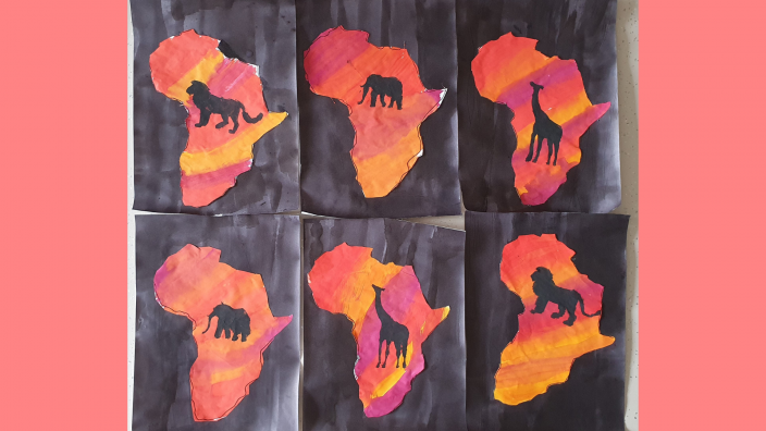 arts Afrique girafe résultat