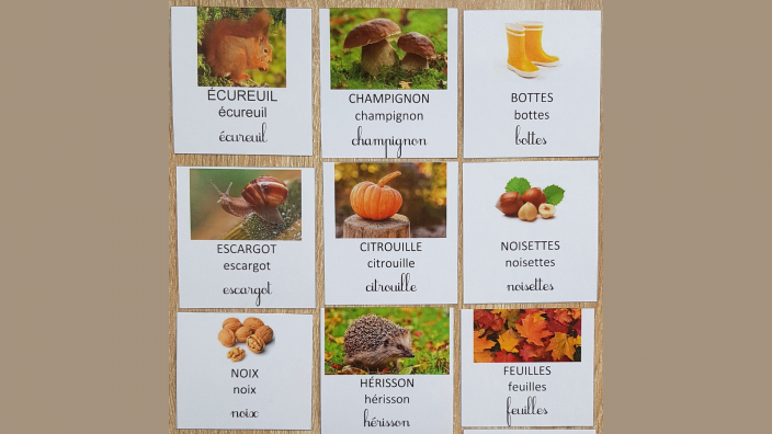 loto de l'automne cartes vocabulaire