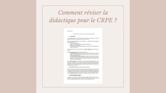 réviser didactique CRPE