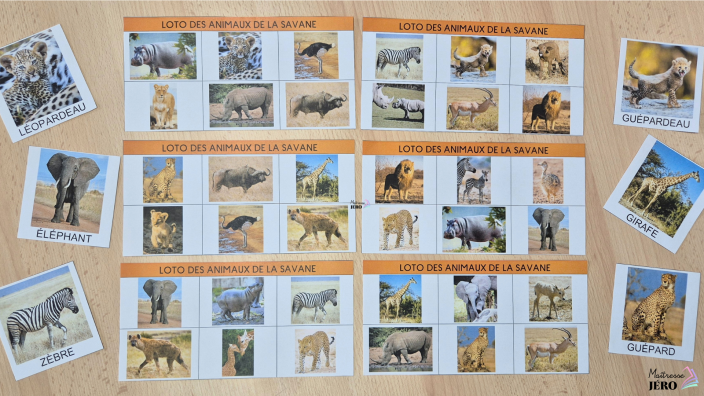 loto animaux savane maternelle PS-MS