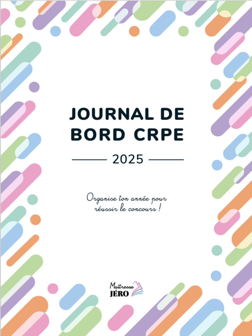 couverture journal de bord CRPE 2025