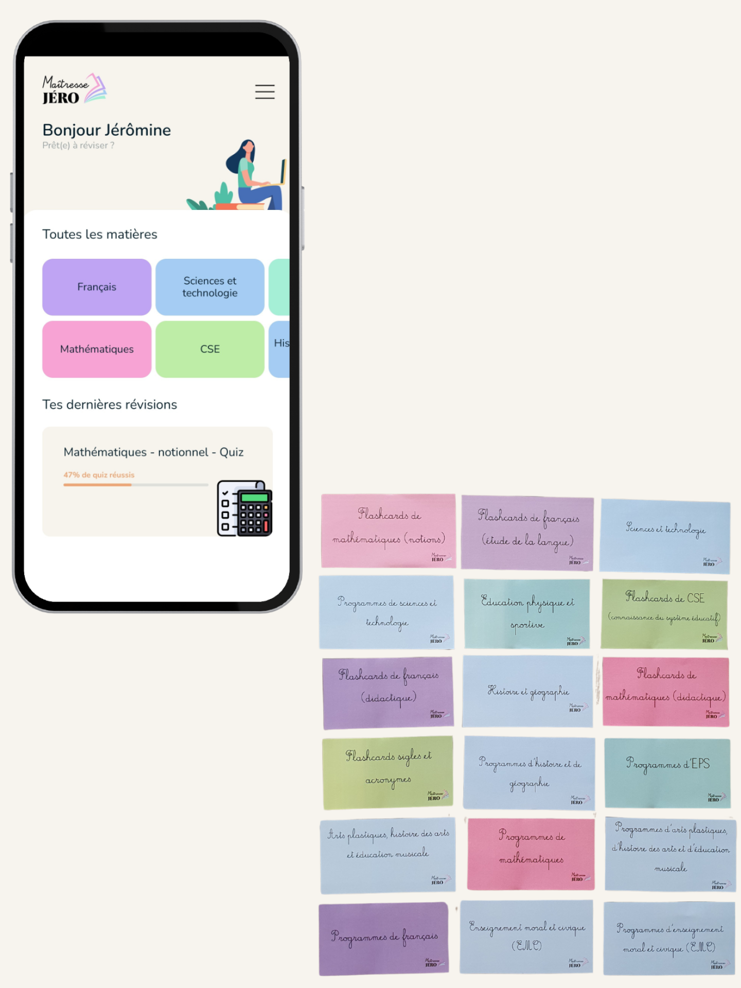 Lot application et flashcards CRPE