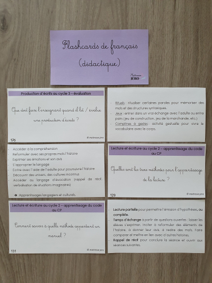 Flashcards didactique français