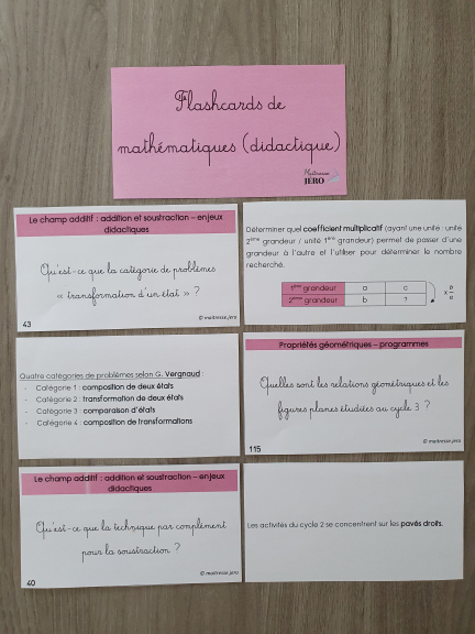 Flashcards didactique maths